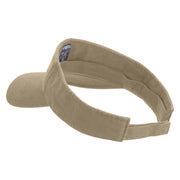 Licensed 18th Airborne Corps Embroidered Cotton Twill Washed Visor - Khaki OSFM