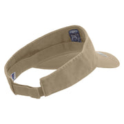 Licensed 18th Airborne Corps Embroidered Cotton Twill Washed Visor - Khaki OSFM