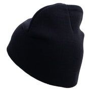 Licensed 101st Airborne Veteran Embroidered 8 Inch Knitted Short Beanie - Navy OSFM