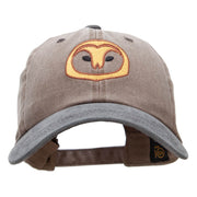 Owl Head Embroidered Pigment Dyed Cotton Cap