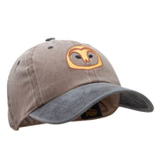 Owl Head Embroidered Pigment Dyed Cotton Cap