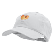 Apricot Slices Embroidered Normal Dyed Caps - White OSFM