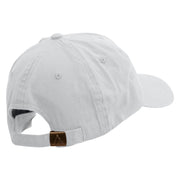 Apricot Slices Embroidered Normal Dyed Caps - White OSFM