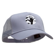 Zombie Hand Five Panels Pro Style Trucker Mesh Cap - Grey OSFM