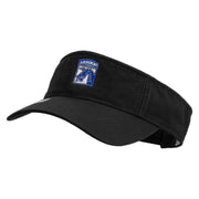 Licensed 18th Airborne Corps Embroidered Cotton Twill Washed Visor - Black OSFM