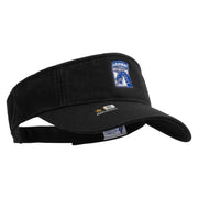 Licensed 18th Airborne Corps Embroidered Cotton Twill Washed Visor - Black OSFM