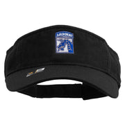 Licensed 18th Airborne Corps Embroidered Cotton Twill Washed Visor - Black OSFM