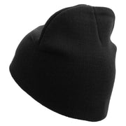 Licensed 101st Airborne Veteran Embroidered 8 Inch Knitted Short Beanie - Black OSFM