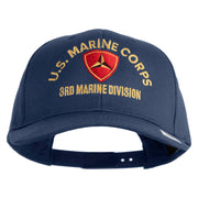 U.S. Marine Corps 3rd Marine Division Embroidered Solid Cotton Twill Pro Style Cap - Navy OSFM