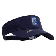 Licensed 18th Airborne Corps Embroidered Cotton Twill Washed Visor - Navy OSFM