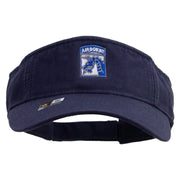 Licensed 18th Airborne Corps Embroidered Cotton Twill Washed Visor - Navy OSFM
