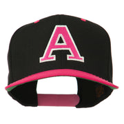 Large A Embroidered Snapback Cap