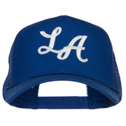 LA Embroidered Cotton Mesh Cap