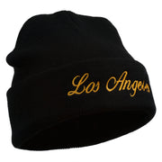 Los Angeles Embroidered Long Cuff Beanie