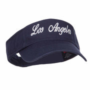 Los Angeles Embroidered Washed Cotton Visor