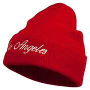 Los Angeles Embroidered Long Cuff Beanie