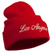 Los Angeles Embroidered Long Cuff Beanie