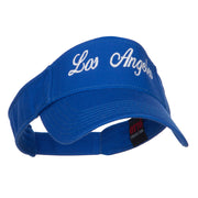 Los Angeles Embroidered Washed Cotton Visor