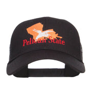 Louisiana Pelican State Embroidered Mesh Cap