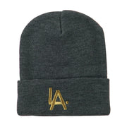 LA Embroidered Long Beanie