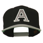 Large A Embroidered Snapback Cap