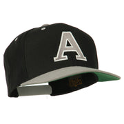 Large A Embroidered Snapback Cap