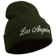 Los Angeles Embroidered Long Cuff Beanie