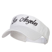 Los Angeles Embroidered Washed Cotton Visor