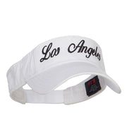 Los Angeles Embroidered Washed Cotton Visor