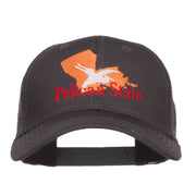 Louisiana Pelican State Embroidered Mesh Cap