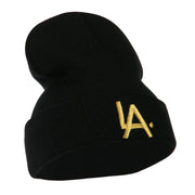 LA Embroidered Long Beanie