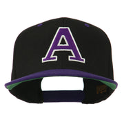 Large A Embroidered Snapback Cap