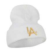 LA Embroidered Long Beanie