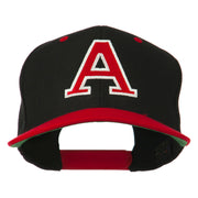 Large A Embroidered Snapback Cap