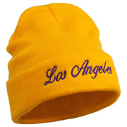 Los Angeles Embroidered Long Cuff Beanie