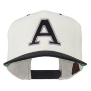 Large A Embroidered Snapback Cap