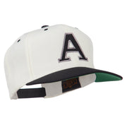 Large A Embroidered Snapback Cap