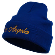 Los Angeles Embroidered Long Cuff Beanie