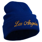 Los Angeles Embroidered Long Cuff Beanie