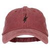 Lightning Bolt Embroidered Unstructured Cotton Cap