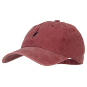 Lightning Bolt Embroidered Unstructured Cotton Cap