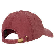 Lightning Bolt Embroidered Unstructured Cotton Cap