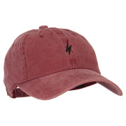 Lightning Bolt Embroidered Unstructured Cotton Cap