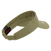 Licensed 17th Airborne Division Embroidered Cotton Twill Sun Visor - Khaki OSFM