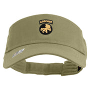Licensed 17th Airborne Division Embroidered Cotton Twill Sun Visor - Khaki OSFM