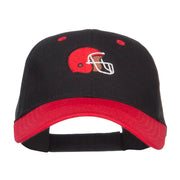 Football Helmet Embroidered Two Tone Cap