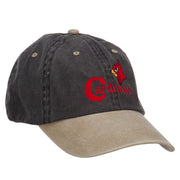 Cardinals Bird Embroidered Washed Two Tone Cap