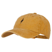 Lightning Bolt Embroidered Unstructured Cotton Cap