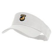 Licensed 17th Airborne Division Embroidered Cotton Twill Sun Visor - White OSFM