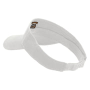 Licensed 17th Airborne Division Embroidered Cotton Twill Sun Visor - White OSFM